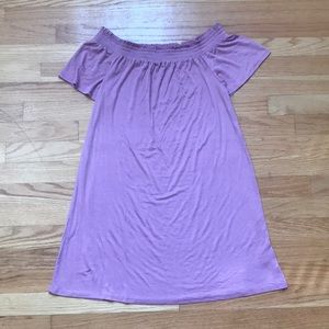 Women’s super soft pink off the shoulder dress